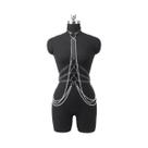 Cinto De Correntes De Couro PU Gótico Sexy Feminino Para Cintura E Abdômen - Joia De Corrente Cinto De Correntes De Couro PU Gótico Sexy Feminino Para Cintura E Abdômen - Joia De Corrente