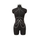 Cinto De Correntes De Couro PU Gótico Sexy Feminino Para Cintura E Abdômen - Joia De Corrente Cinto De Correntes De Couro PU Gótico Sexy Feminino Para Cintura E Abdômen - Joia De Corrente