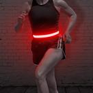 Cinto de corrida LED BSEEN, recarregável, brilhante, vermelho