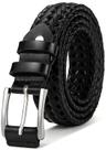 Cinto de couro BULLIANT trançado preto (40-44 cm) Cinto de couro BULLIANT trançado preto (40-44 cm)