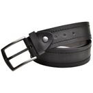 Cinto de couro com fivela casual masculino furação ajustável