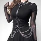 Cinto De Couro Feminino Estilo Punk Para Moda De Rua E Acessórios De Vestuário Gótico Cinto De Couro Feminino Estilo Punk Para Moda De Rua E Acessórios De Vestuário Gótico