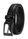 Cinto de couro masculino CHAOREN Cinto social preto com 3 cm de largura