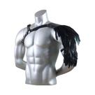Cinto De Couro Medieval Masculino Com Armadura De Ombro E Penas Duplas Para Fantasia De Halloween E