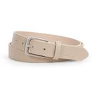 Cinto de couro WHIPPY feminino casual para jeans bege