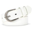 Cinto de couro WHIPPY feminino para jeans, calças, vestidos M, branco