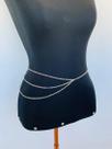Cinto de crrentes Body chain cinto em camdas dourado e prata Banhado
