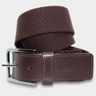 Cinto de Elástico Couro Casteliê 340014 Masculino - Marrom Escuro - G