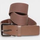Cinto de Elástico Couro Casteliê 340014 Masculino - Marrom - G