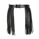 Cinto de franja para mulheres Cinto de couro Tassel Belt Degpum
