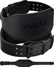 Cinto de levantamento de peso RDX Gym Fitness em couro bovino 4" 6"