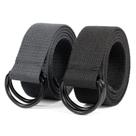 Cinto de lona JASGOOD preto extra longo, pacote com 2
