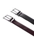 Cinto Dupla Face Fasolo Masculino Couro Preto/Cafe