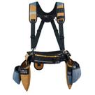 Cinto e bolsa de ferramentas com suspensórios estilo H combo bolsa cinto suspensorio na cor preto amarelo