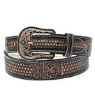 Cinto Em Couro Country Entalhado Floral Feminino Atrevidu's