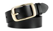 Cinto feminino CHAOREN em couro genuíno preto com fivela dourada Cinto feminino CHAOREN em couro genuíno preto com fivela dourada