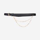 Cinto Feminino Com Corrente Preto