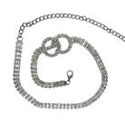 Cinto Feminino Corrente Brilhante Com Strass Fino Círculos BBH-T79