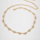 Cinto Feminino Corrente De Cintura Detalhe Coração Strass Joias e Acessorios