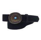 Cinto feminino couro camurça cowboy ED0502 Cor:PretoTamanho:P