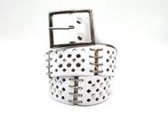 Cinto Feminino Couro Rebites Punk Rock Metal Lu015