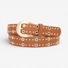 Cinto Feminino De Ilhós Caramelo