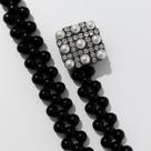 Cinto Feminino de Pérolas Preto Luxo com Fivela de Strass Ajustável, Elegante e Sofisticado Cinto Feminino de Pérolas Preto Luxo com Fivela de Strass Ajustável, Elegante e Sofisticado