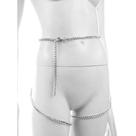 Cinto Feminino Em Correntes Prata Com Ajustes e Argolas Cinto Feminino Em Correntes Prata Com Ajustes e Argolas