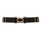 Cinto Feminino Fashion Elástico Largo Preto C/ Strass Any