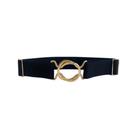 Cinto Feminino Fashion Elástico Largo Preto Luxo Renata