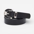 Cinto Feminino Fivela Prata Preto Cinto Feminino Fivela Prata Preto