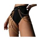 Cinto Feminino Gótico Punk Preto Em Couro PU Com Franjas, Cinto Ajustável Com Corrente Para Cintura, Cinto Feminino Gótico Punk Preto Em Couro PU Com Franjas, Cinto Ajustável Com Corrente Para Cintura,