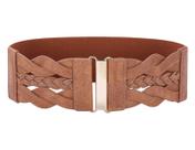 Cinto feminino GRACE KARIN trançado, elástico, vintage, marrom