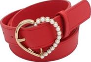 Cinto Feminino Pequeno Com Fivela Coração Decorativa Metálica Mulheres MZS-317