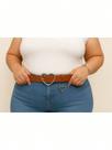 Cinto Feminino PLUS SIZE Fivela Coração Duplo (Fivela + Pingente) Acessório de Moda Feminina Cinto Feminino PLUS SIZE Fivela Coração Duplo (Fivela + Pingente) Acessório de Moda Feminina