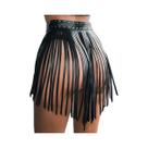 Cinto Feminino Vintage Punk De Couro PU Com Rebites E Franjas Elástico Para Festas Noturnas E Cinto Feminino Vintage Punk De Couro PU Com Rebites E Franjas Elástico Para Festas Noturnas E