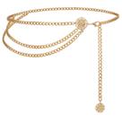 Cinto Feminino WHIPPY - Corrente Multicamadas em Metal Dourado