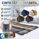 Cinto Infantil Poliéster Reforçado Fivela PVC Antialérgico Ajustável Escolar Passeio Menino Menina Resistente