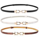 Cinto JASGOOD Leather Skinny para mulheres, cintura de até 94 cm, pacote com 3