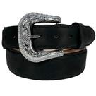 Cinto Masculino Country Couro Crazy Preto Oklahoma Country