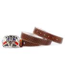Cinto Masculino Country Cowboy Texas Muladeiro em Couro Troca Fivela