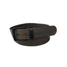 Cinto Masculino Couro Genuíno Marrom Escuro RMarq Collection Fivela preta (4 cm)