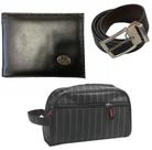 Cinto Masculino dupla face + Carteira masculina + Necessaire executiva Cinto Masculino dupla face + Carteira masculina + Necessaire executiva