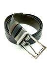 Cinto Masculino em Couro Lancaster Anil Preto/Tostado - 1120