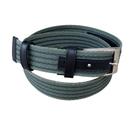 Cinto Masculino Gorgurão Verde Listrado Preto RMarq Collection (Largura 3,5 cm)