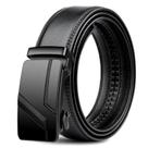 Cinto Masculino Grande plus Size 105-170cm Em Couro PU Preto Com Fivela Automática De Luxo