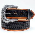 Cinto Masculino Largo Couro Legítimo Bordado Country LuxoTop