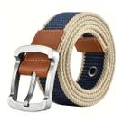 Cinto Masculino Lona Fivela Estilo Casual Durável Confiável Elegante Homens Reforçado Resistente
