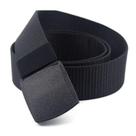 Cinto Masculino Preto E Grosso de Nylon Com Fivela de Plástico Antialérgica