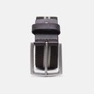 Cinto Masculino Social Estilo Clássico Gorgurão E Couro Elegante Moderno Macio Marrom E Bege
